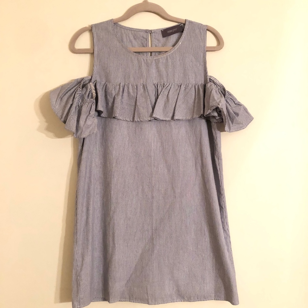 Blue Pinstripe Dress